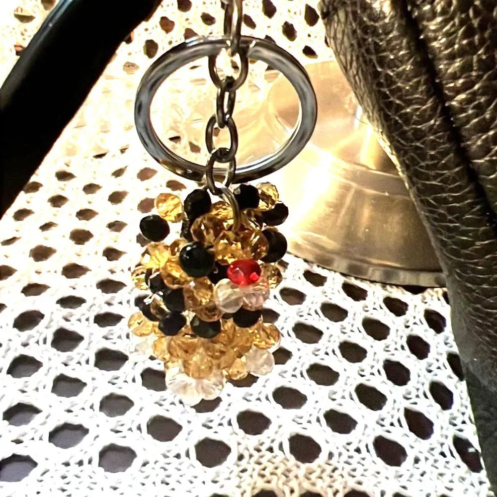 Crystal Beaded Tiger Keychain/Purse Charm - NWOT
